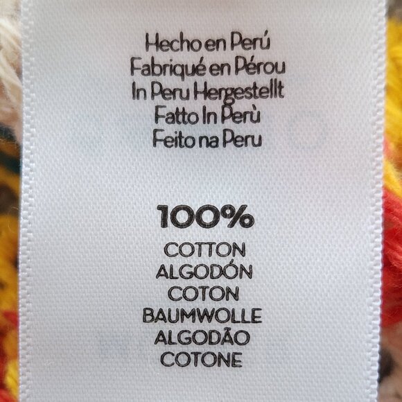 Mother multi striped knitted/chrochet  open stitch cotton polo blouse/sweater XS - Picture 8 of 9